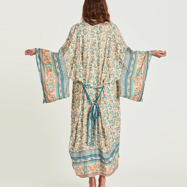 ayualin kimono robe women blouse blusas cardigan vintage rayon floral print boho blouses shirt beach wear summer bikini cover up, White
ayualin kimono robe women blouse blusas cardigan vintage rayon floral print boho blouses shirt beach wear summer bikini cover up, White