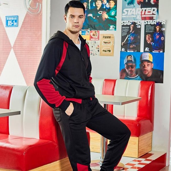 men's tracksuits men outfit set 2021 autumn winter large size youth loose color matching sweatshirt suit leisure sports 2 piece, Gray
men's tracksuits men outfit set 2021 autumn winter large size youth loose color matching sweatshirt suit leisure sports 2 piece, Gray