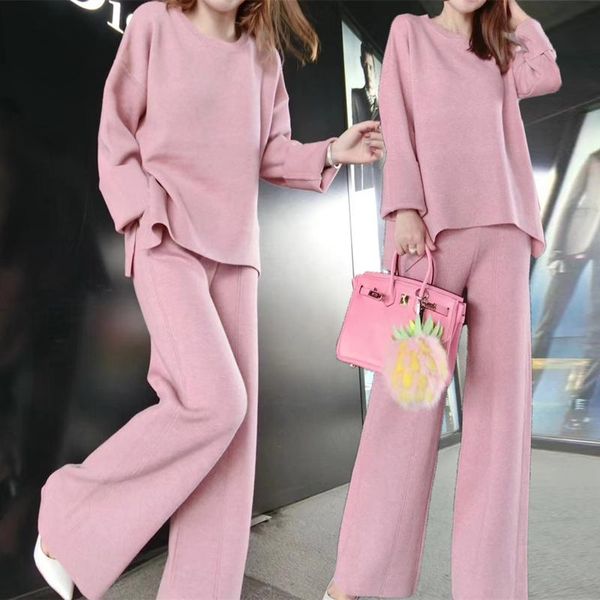 fashion promotion o-neck full elastic waist winter knitting suit female 2021 new loose knit two-piece wide leg pants warm woman, White
fashion promotion o-neck full elastic waist winter knitting suit female 2021 new loose knit two-piece wide leg pants warm woman, White