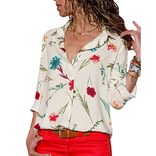 2020 new fashion print women blouses long sleeve turn-down collar chiffon blouse shirt casual plus size elegant work shirt, White
2020 new fashion print women blouses long sleeve turn-down collar chiffon blouse shirt casual plus size elegant work shirt, White