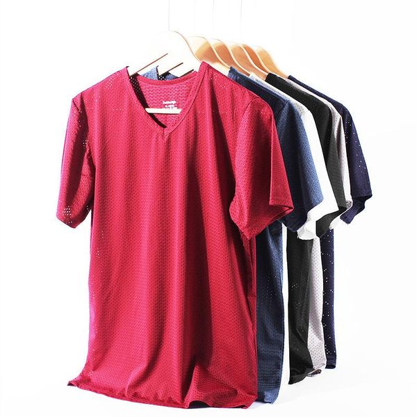 men's t-shirts ice mesh t-shirt male ventilation gauze hollowed out sliding material summer quick drying large size v-neck sleeve, White;black
men's t-shirts ice mesh t-shirt male ventilation gauze hollowed out sliding material summer quick drying large size v-neck sleeve, White;black