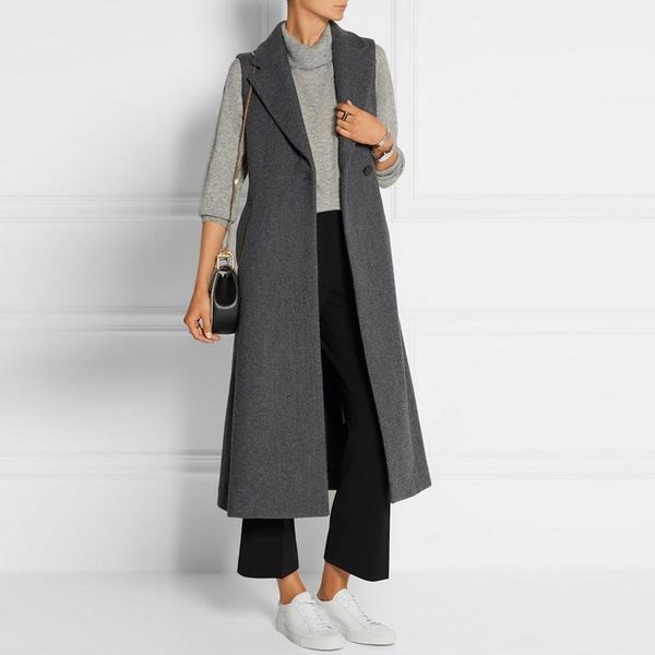 autumn winter women's vest wool coat female long vests dark gray waistcoat for women jaqueta feminina1, Black;white
autumn winter women's vest wool coat female long vests dark gray waistcoat for women jaqueta feminina1, Black;white