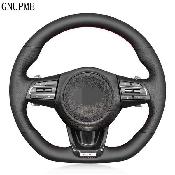 hand-stitched black artificial leather comfortable soft car steering wheel cover for kia stinger 2021 2021
hand-stitched black artificial leather comfortable soft car steering wheel cover for kia stinger 2021 2021