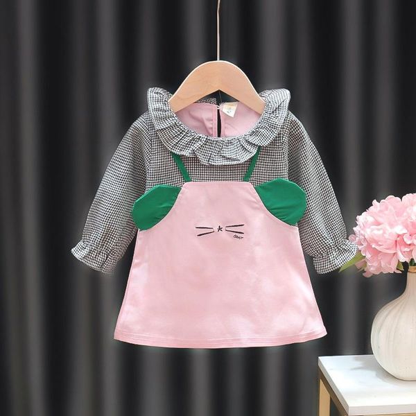 girl's dresses spring cartoon baby girls dress plaid long sleeve kids o-neck autumn party infant clothing, Red;yellow
girl's dresses spring cartoon baby girls dress plaid long sleeve kids o-neck autumn party infant clothing, Red;yellow