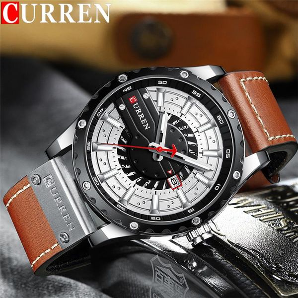 wristwatches curren sport men watch military waterproof male clock genuine leather quartz auto date man wristwatch 8374, Slivery;brown
wristwatches curren sport men watch military waterproof male clock genuine leather quartz auto date man wristwatch 8374, Slivery;brown