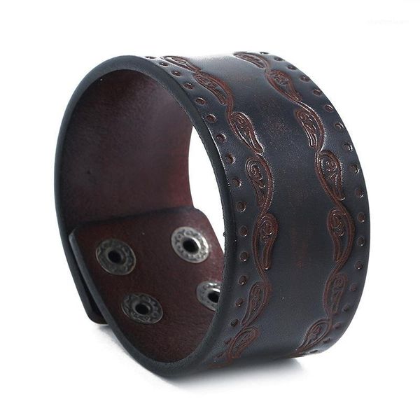 men women punk style design genuine leather bracelet environmental alloy button carved pattern bracelets jewelry gifts for male1, Red;blue
men women punk style design genuine leather bracelet environmental alloy button carved pattern bracelets jewelry gifts for male1, Red;blue