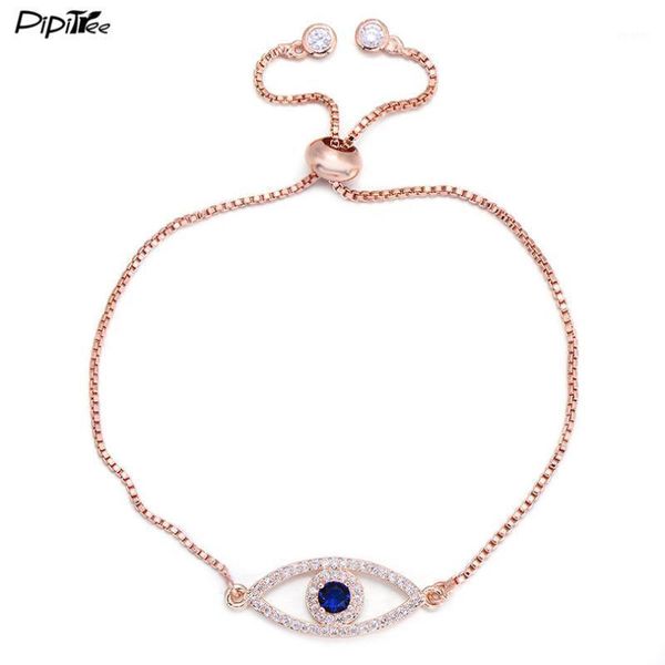 pipitree shiny blue zircon evil eye charm bracelet femme silver gold color copper chain link women bracelets & bangles jewelry1, Golden;silver
pipitree shiny blue zircon evil eye charm bracelet femme silver gold color copper chain link women bracelets & bangles jewelry1, Golden;silver