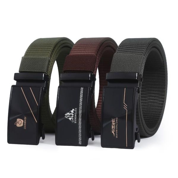 belts men's fashion canvas nylon belt automatic buckle aviation military training male youth sports waistband weave strap, Black;brown
belts men's fashion canvas nylon belt automatic buckle aviation military training male youth sports waistband weave strap, Black;brown