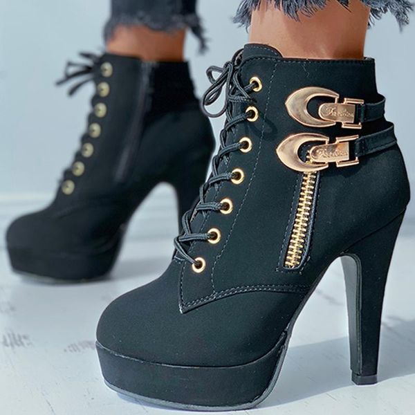 boots winter casual party black women platform pu buckle zipper design eyelet lace-up heeled
boots winter casual party black women platform pu buckle zipper design eyelet lace-up heeled