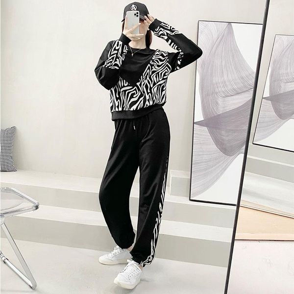 women's two piece pants 3019 fashion sportswear set fall 2021 casual student sweater two-piece, White
women's two piece pants 3019 fashion sportswear set fall 2021 casual student sweater two-piece, White