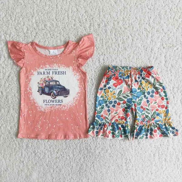 ready to ship arrival kids flutter ruffle sleeve and flowers shorts set girls summer print outfit with car, White
ready to ship arrival kids flutter ruffle sleeve and flowers shorts set girls summer print outfit with car, White