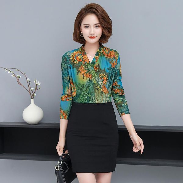spring and autumn basic shirts blouses women fashion long sleeve v neck ladies flower print shirts clothes, White
spring and autumn basic shirts blouses women fashion long sleeve v neck ladies flower print shirts clothes, White