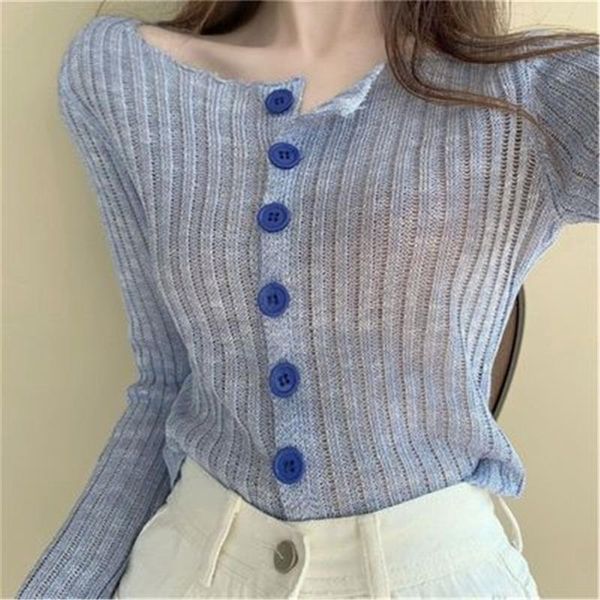 women's knits & tees korean fashion girl summer autumn knitted jacket thin cropped cardigan full sleeve blouse mesh elastic women zy588, White
women's knits & tees korean fashion girl summer autumn knitted jacket thin cropped cardigan full sleeve blouse mesh elastic women zy588, White