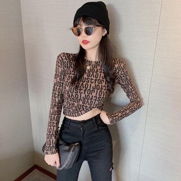 women's t-shirt lady long sleeve cropped t shirts women crop letter print slim fitted casual t-shirts, White
women's t-shirt lady long sleeve cropped t shirts women crop letter print slim fitted casual t-shirts, White