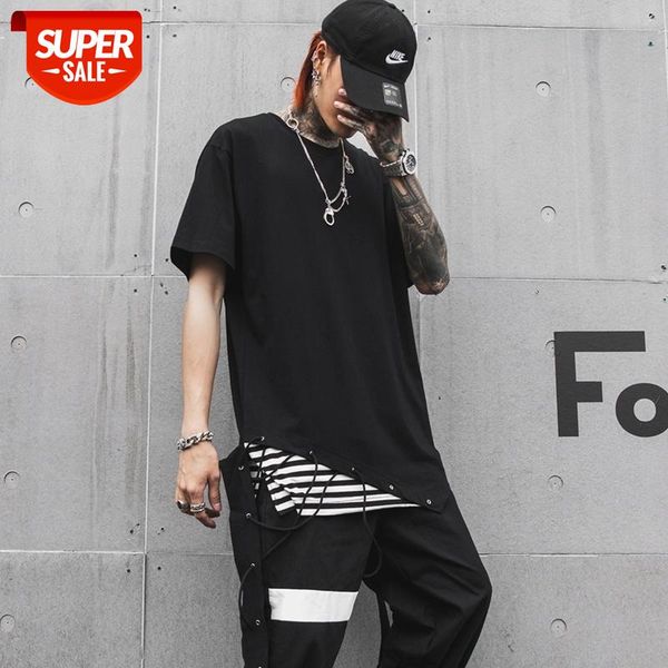 western stylish color patchwork irregular men's t-shirts hip hop summer male casual short sleeve tees oom streetwear #kp28, White;black
western stylish color patchwork irregular men's t-shirts hip hop summer male casual short sleeve tees oom streetwear #kp28, White;black