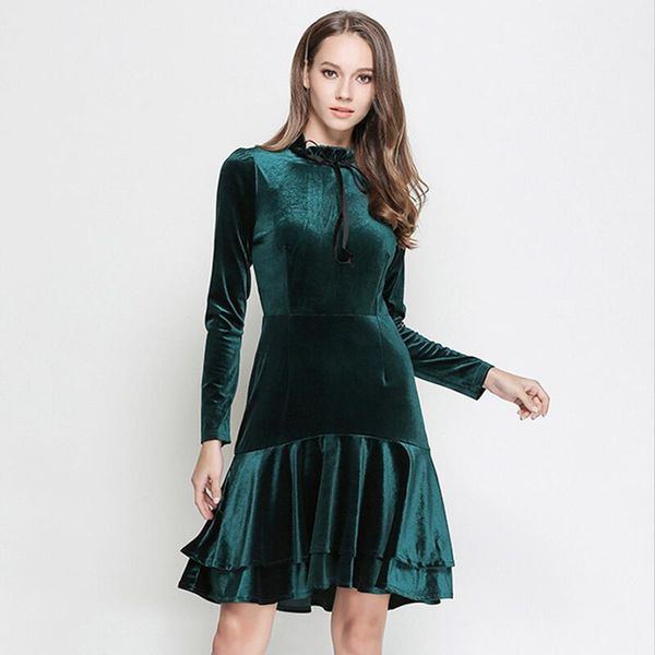 casual dresses gold velvet dress 2021 europe a-line ruffles large size -3xl elegant long sleeves velour vestidos gree, Black;gray
casual dresses gold velvet dress 2021 europe a-line ruffles large size -3xl elegant long sleeves velour vestidos gree, Black;gray