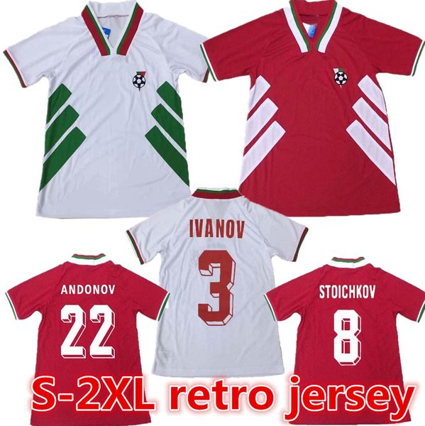 1994 bulgaria retro world cup national team soccer jersey home away red white 94 vintage football shirt #8 stoichkov #3 ivanov #22 andonov, Black;yellow
1994 bulgaria retro world cup national team soccer jersey home away red white 94 vintage football shirt #8 stoichkov #3 ivanov #22 andonov, Black;yellow