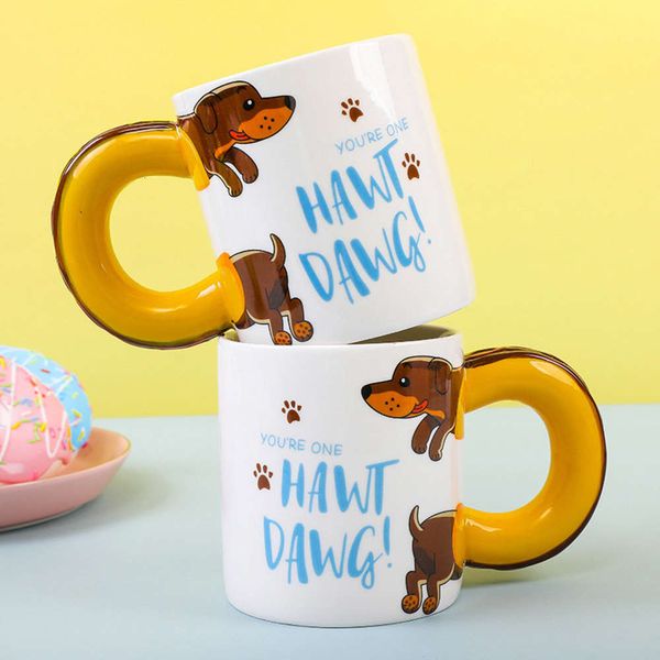 450ml cartoon dachshund sausage pet dog coffee mugs creative tea milk home school ceramic cups bt birthday xmas gift for child
450ml cartoon dachshund sausage pet dog coffee mugs creative tea milk home school ceramic cups bt birthday xmas gift for child