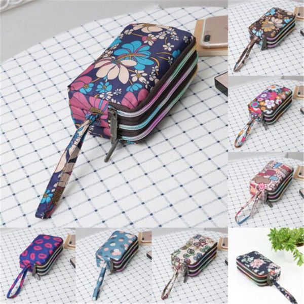 women mini wallet zipper card holder coin purse small canvas waterproof clutch bag female fashion floral print short wallets, Red;black
women mini wallet zipper card holder coin purse small canvas waterproof clutch bag female fashion floral print short wallets, Red;black