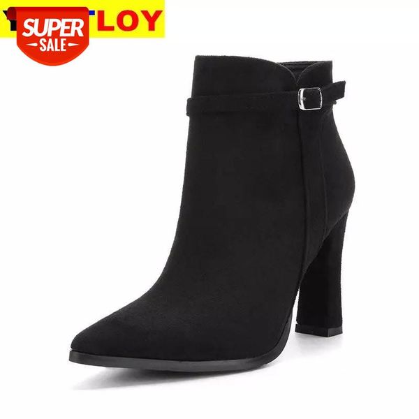 elegant ankle boots women's winter short boot pointed toe high heel shoes stylish suede botas slouchy boots party new #vd5b, Black
elegant ankle boots women's winter short boot pointed toe high heel shoes stylish suede botas slouchy boots party new #vd5b, Black