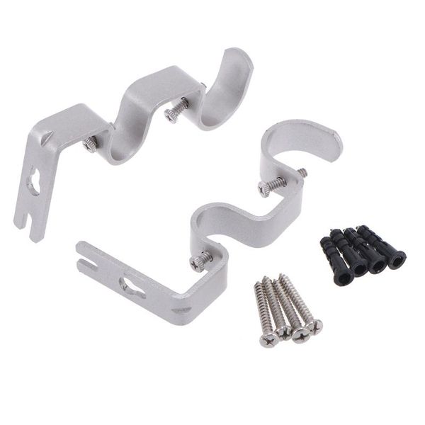 shower curtains 2pcs curtain rod holder drapery accessories for decor (silver) 
shower curtains 2pcs curtain rod holder drapery accessories for decor (silver)