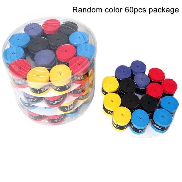 sweatband 2021 60 pcs original handle anti-slip sticky strong viscous hand gel bat grip tape baseball for badminton racket, Yellow;black