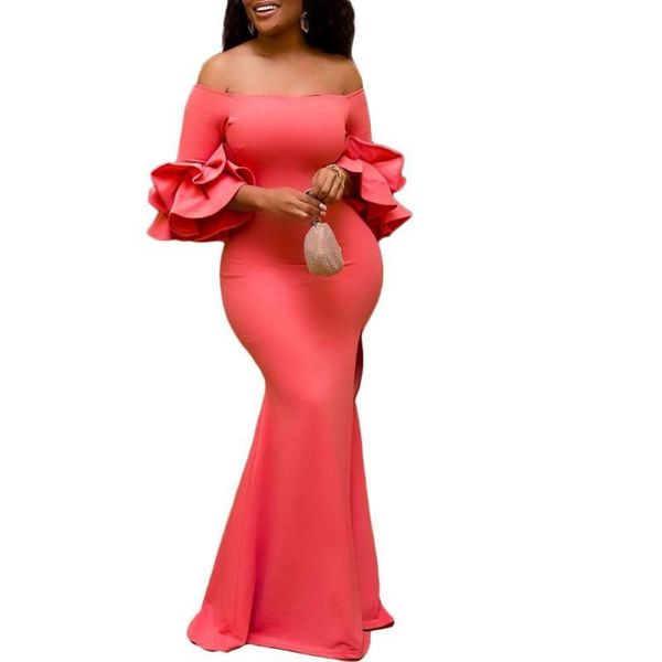 casual dresses slash neck african dress for women ruffles patchwork slit maxi 2021 fashion elegant traditional robe vestidos, Black;gray
casual dresses slash neck african dress for women ruffles patchwork slit maxi 2021 fashion elegant traditional robe vestidos, Black;gray