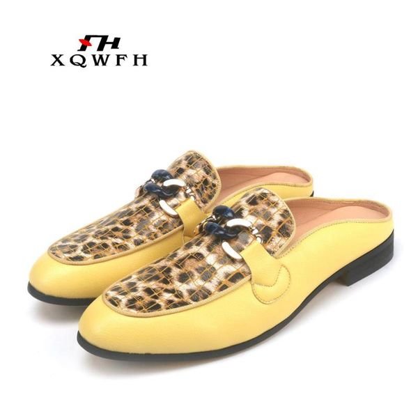 slippers sandal summer men fashion yellow leather man half male casual shoes dress classic mules slides outdoor, Black
slippers sandal summer men fashion yellow leather man half male casual shoes dress classic mules slides outdoor, Black