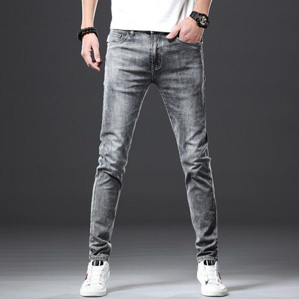 men's jeans spring and autumn business stretch slim fit 2021 classic style light gray straight trousers brand pants, Blue
men's jeans spring and autumn business stretch slim fit 2021 classic style light gray straight trousers brand pants, Blue