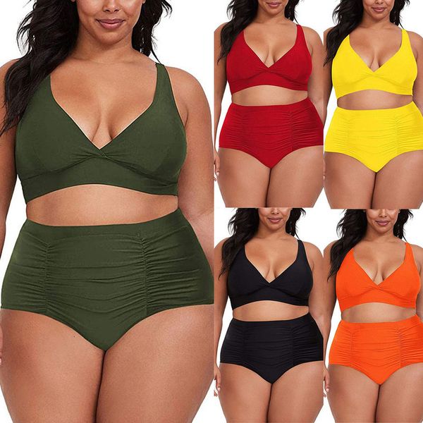 women 021 bohemian solid summer polyester bikini set high tail wire badmode green badpak plus size 4xl # j30, White;black
women 021 bohemian solid summer polyester bikini set high tail wire badmode green badpak plus size 4xl # j30, White;black