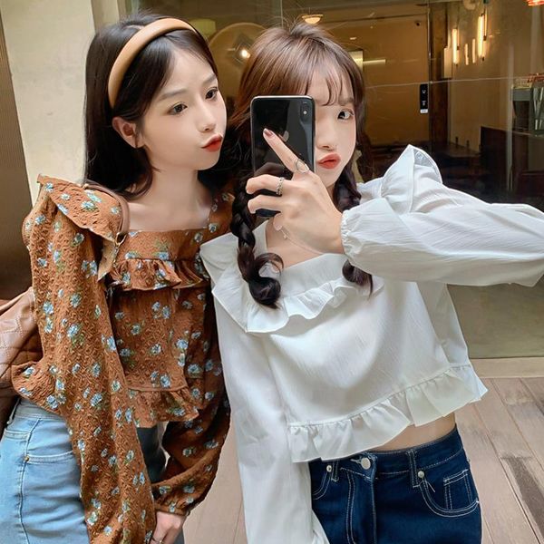 women's blouses & shirts y2k women blouse print long sleeve ruffles loose crop white early autumn sweet japan style female
women's blouses & shirts y2k women blouse print long sleeve ruffles loose crop white early autumn sweet japan style female