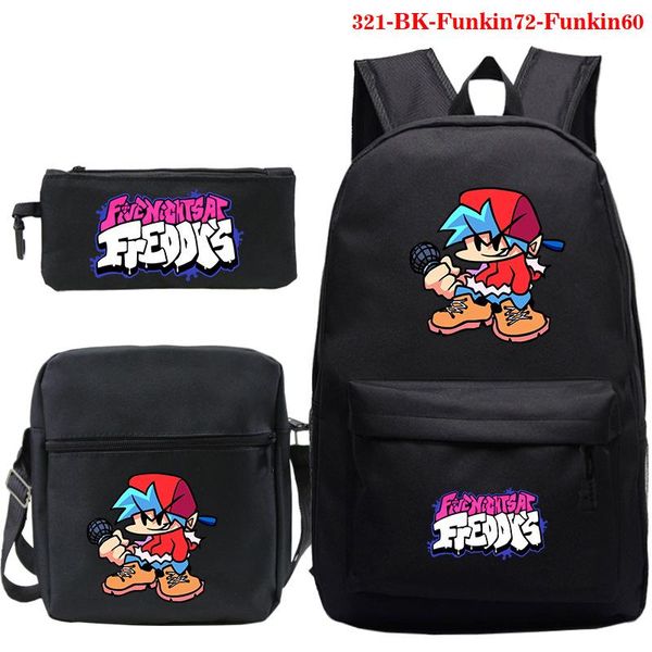 backpack 3 pcs/set friday night funkin backpacks girls boys back to school rucksack pen bags cartoon print knapsack for children
backpack 3 pcs/set friday night funkin backpacks girls boys back to school rucksack pen bags cartoon print knapsack for children