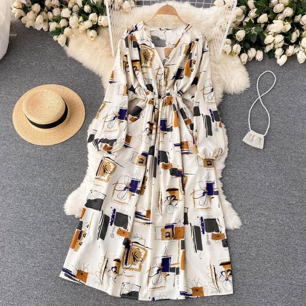 casual dresses elegant dress spring autumn french romantic closing waist sweet lantern sleeve elastic women hit color vestidos, Black;gray
casual dresses elegant dress spring autumn french romantic closing waist sweet lantern sleeve elastic women hit color vestidos, Black;gray