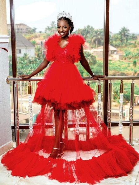 party dresses in red tulle aso ebi prom sleeveless floor length sheer v neck puffy ruffles pleated long evening gowns, White;black
party dresses in red tulle aso ebi prom sleeveless floor length sheer v neck puffy ruffles pleated long evening gowns, White;black