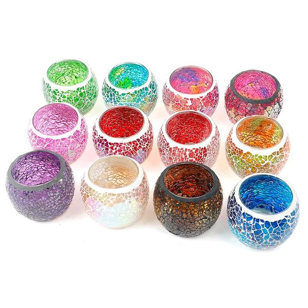 candle holders tea light holder glass handmade stands mosaic style home decor