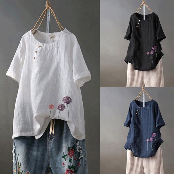 women's blouses & shirts feitong embroidery cotton linen blouse women streetwear o-neck buttons casual white blusas femme
women's blouses & shirts feitong embroidery cotton linen blouse women streetwear o-neck buttons casual white blusas femme