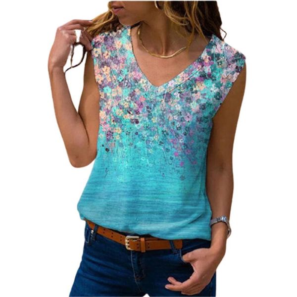 women's t-shirt plus size 5xl ladies shirt women beach summer sleeveless floral print v-neck casual loose female tshirt street tank t, White
women's t-shirt plus size 5xl ladies shirt women beach summer sleeveless floral print v-neck casual loose female tshirt street tank t, White