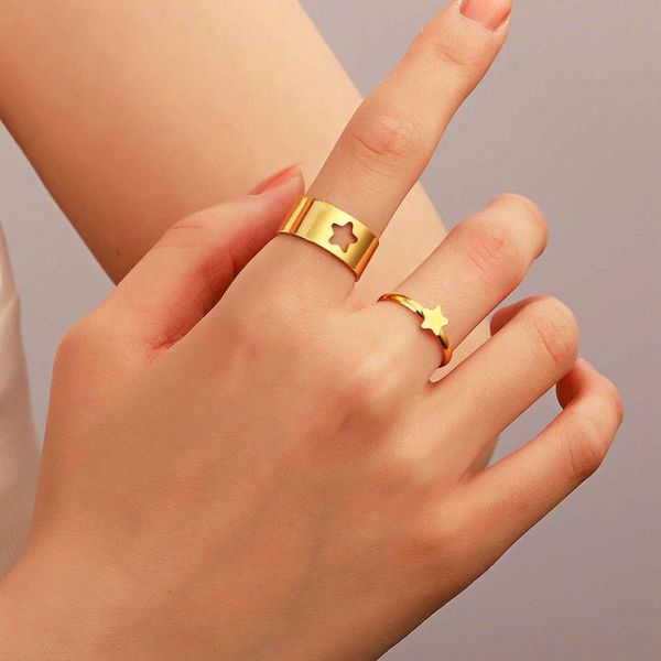 wedding rings gold silver color couples set for women opening adjustable star moon heart ring men ins fashion jewelry gifts qw013, Slivery;golden
wedding rings gold silver color couples set for women opening adjustable star moon heart ring men ins fashion jewelry gifts qw013, Slivery;golden