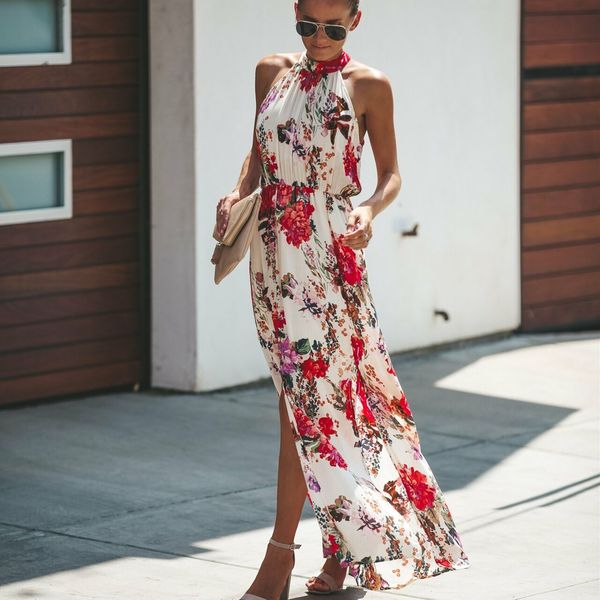 halter style women summer floral dress casual boho high waist long maxi holiday party sleeveless loose dress clothes, Black;gray
halter style women summer floral dress casual boho high waist long maxi holiday party sleeveless loose dress clothes, Black;gray