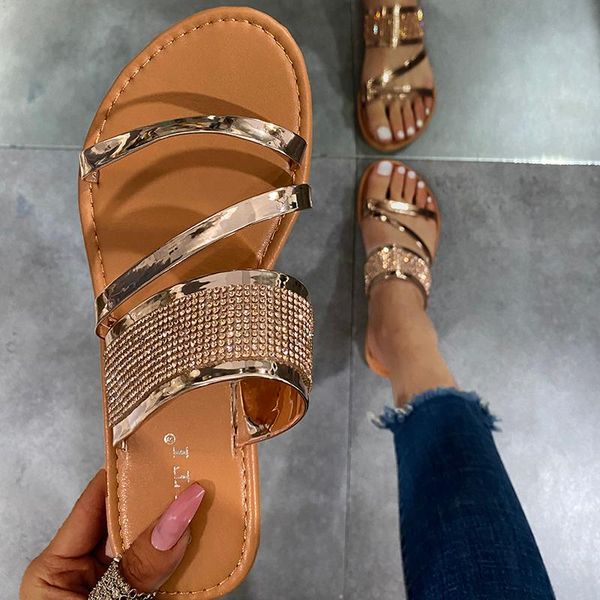 slippers summer luxury women rhinestone light leather flat open toe outdoor fashion trend slides concise shoes ladies female, Black
slippers summer luxury women rhinestone light leather flat open toe outdoor fashion trend slides concise shoes ladies female, Black