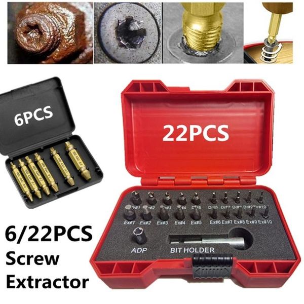 professional hand tool sets 5/6/22/33pcs hss damaged screw extractor drill bit broken bolt stud remover kit
professional hand tool sets 5/6/22/33pcs hss damaged screw extractor drill bit broken bolt stud remover kit
