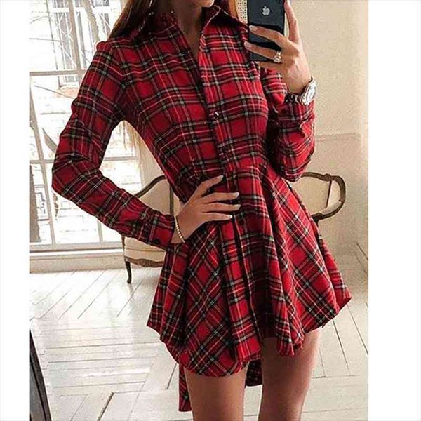 women dress autumn winter plaid red vintage party casual mini ladies pleated long sleeve clothing sundress, Black;gray
women dress autumn winter plaid red vintage party casual mini ladies pleated long sleeve clothing sundress, Black;gray