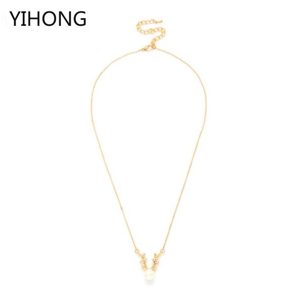 pendant necklaces christmas antlers & faux pearl chain necklace xmas gift for girlfriend bijoux, Silver
pendant necklaces christmas antlers & faux pearl chain necklace xmas gift for girlfriend bijoux, Silver