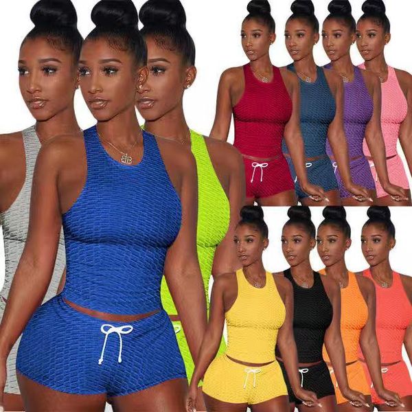 women's tracksuits casual two-piece summer round neck solid color sleeveless bubble yoga shorts suit sportswear, Gray
women's tracksuits casual two-piece summer round neck solid color sleeveless bubble yoga shorts suit sportswear, Gray
