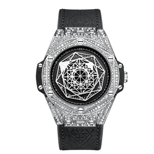 casual fashion men's wrist watch quartz 42mm dial 30m waterproof full diamond layds sports silver case rubber strap on3815, Slivery;brown
casual fashion men's wrist watch quartz 42mm dial 30m waterproof full diamond layds sports silver case rubber strap on3815, Slivery;brown