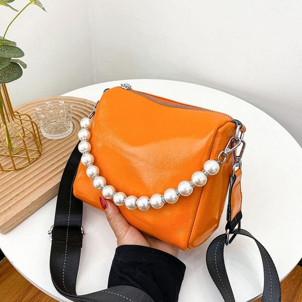 evening bags genuine leather handbags patent cowhide crossbody bag messenger shoulder candy colors