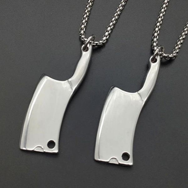 pendant necklaces kitchen knife necklace for mens stainless steel hip hop gifts male accessories fashion jewelry on the neck, Silver
pendant necklaces kitchen knife necklace for mens stainless steel hip hop gifts male accessories fashion jewelry on the neck, Silver