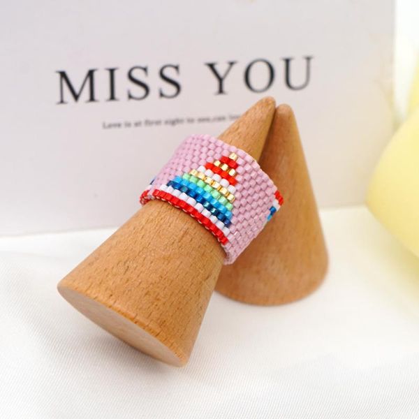 cluster rings go2boho 2021 boho miyuki rainbow pink jewelry handmade beads woven for women bohemia anillos friends gift, Golden;silver
cluster rings go2boho 2021 boho miyuki rainbow pink jewelry handmade beads woven for women bohemia anillos friends gift, Golden;silver