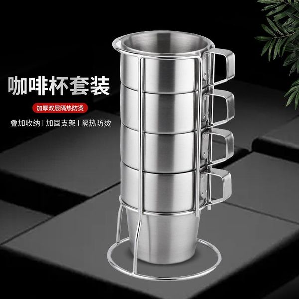 mugs thickened stainless steel double-layer anti-scalding coffee mug outdoor leisure picnic beer european convenient
mugs thickened stainless steel double-layer anti-scalding coffee mug outdoor leisure picnic beer european convenient