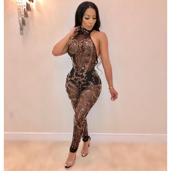 women's jumpsuits & rompers glitter sequined mesh patchwork see through halter off the shoulder backless skinny party romper women wnk8, Black;white
women's jumpsuits & rompers glitter sequined mesh patchwork see through halter off the shoulder backless skinny party romper women wnk8, Black;white